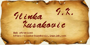 Ilinka Kušaković vizit kartica